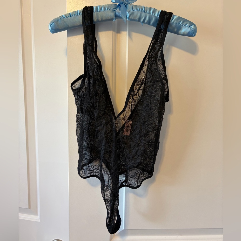 Victoria's Secret Black Lace Chemise